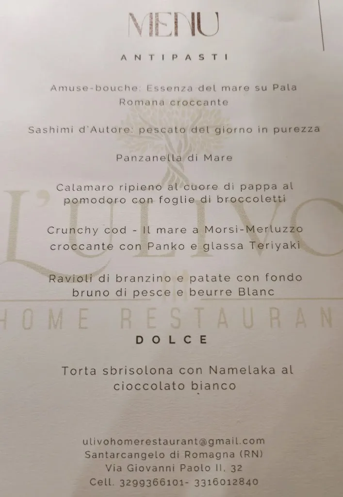 Menu_L'Ulivo Home Restaurant_Santarcangelo_immagine_1