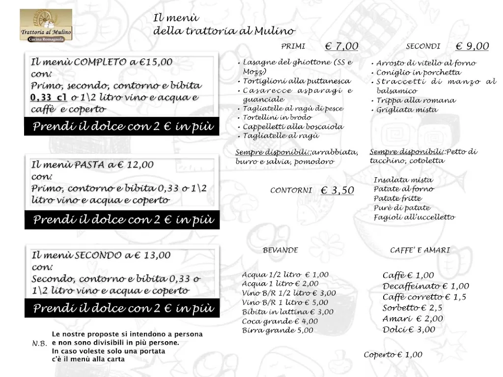 Menu_Trattoria Al Mulino_Savignano sul Rubicone_image_2