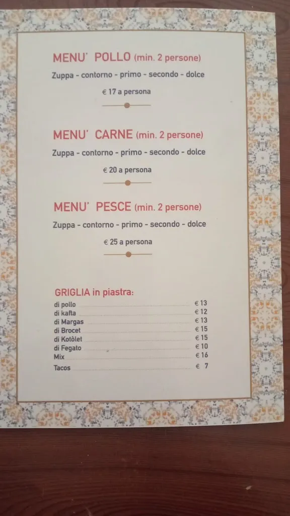 Menu_Al Fassia Lounge bar & maroccan restaurant_Savignano sul Rubicone_image_1