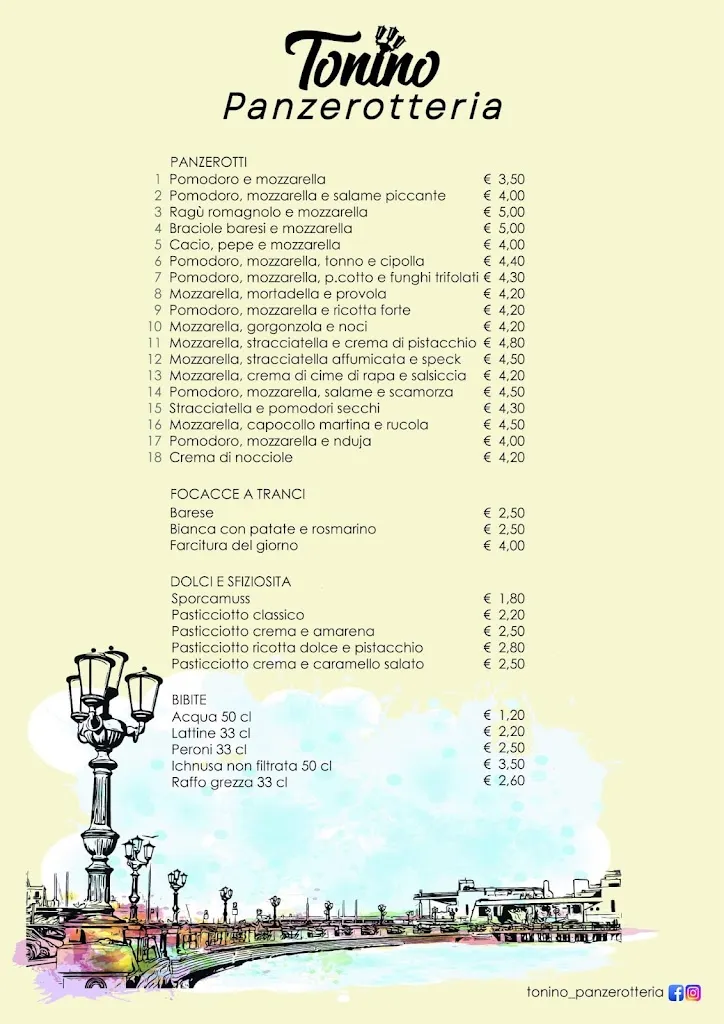 Menu_Tonino Panzerotteria_Savignano sul Rubicone_image_1