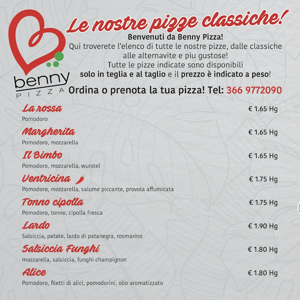 Menu_Benny pizza_Savignano sul Rubicone_image_3