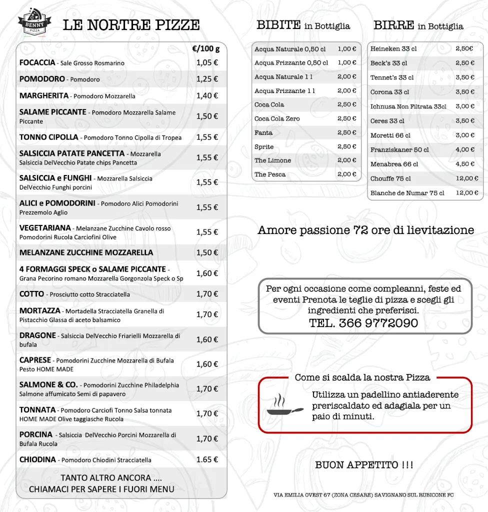 Menu_Benny pizza_Savignano sul Rubicone_image_4
