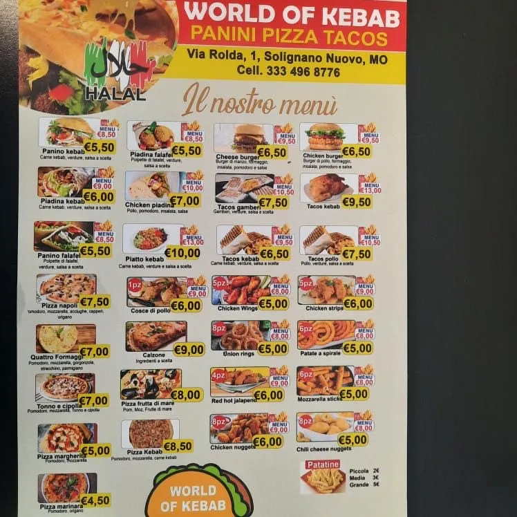 Menu_World of Kebab_Solignano Nuovo_image_1