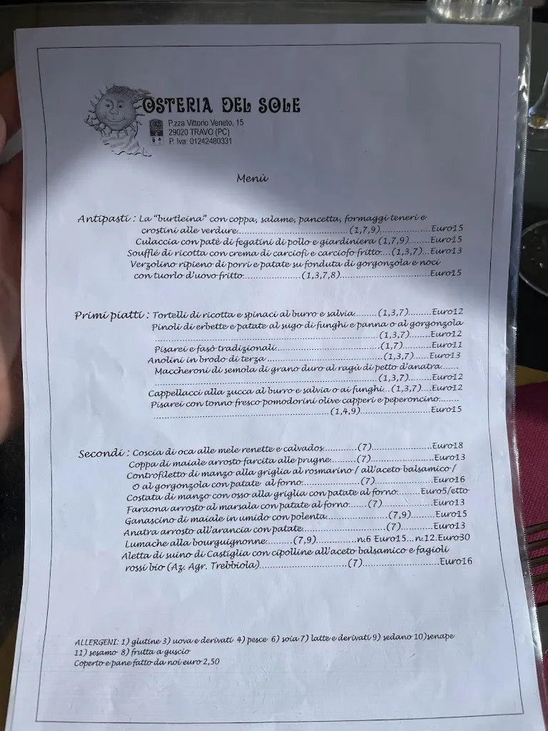 Menu_Osteria del Sole_Travo_image_1