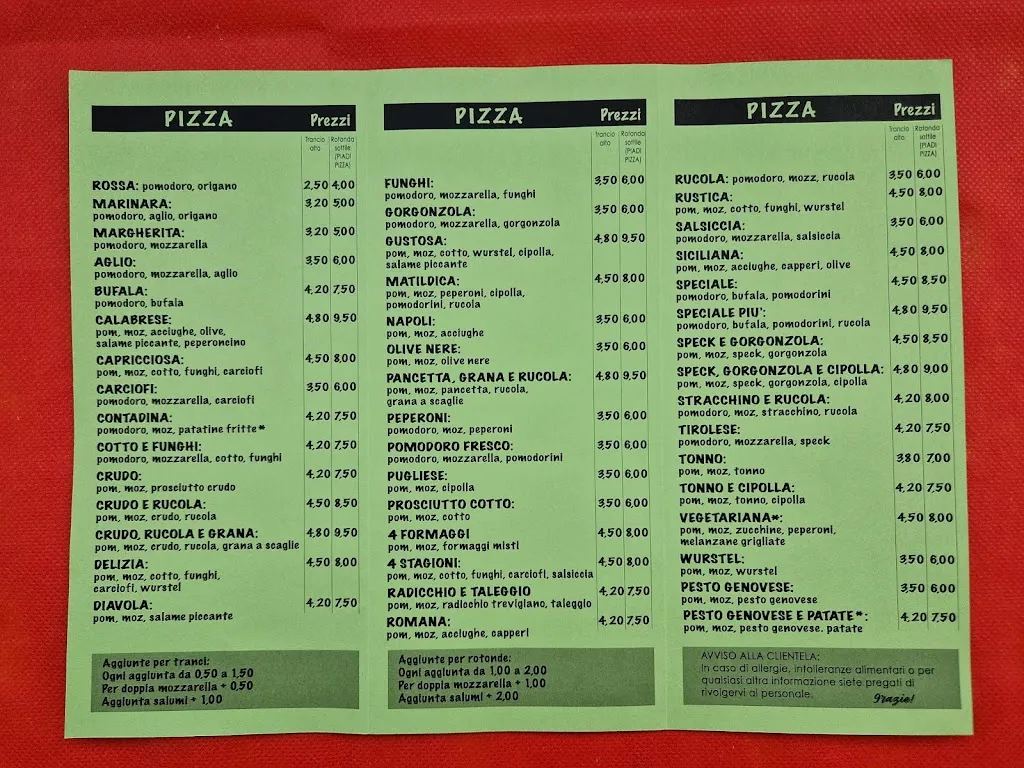 Menu_Pizzeria - Piadineria 