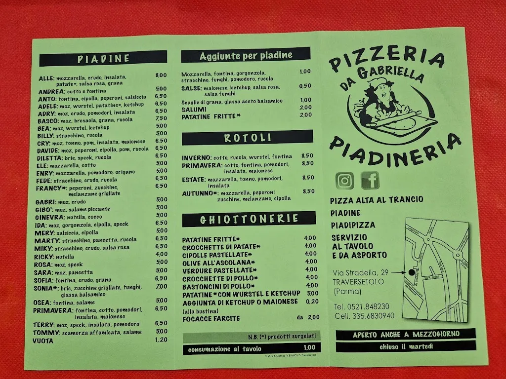 Menu_Pizzeria - Piadineria 
