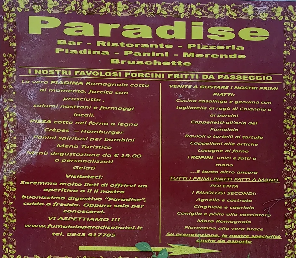 Menu_Fumaiolo Paradise Ristorante Pizzeria Hotel_Verghereto_image_3