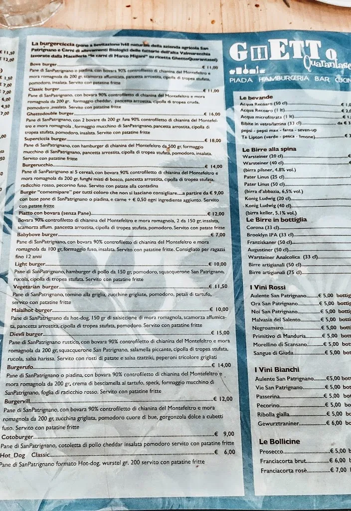 Menu_Ghettoquarantasei Villa Verucchio_Verucchio_immagine_4