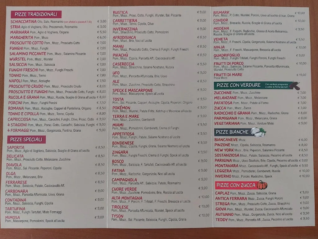 Menü_Pizzeria Mastro Teddy_Voghiera_Bild_2