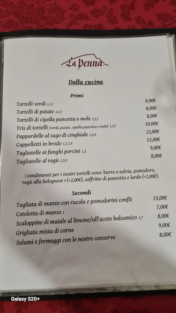 Menu_Ristorante La Penna_Villa Minozzo_immagine_1