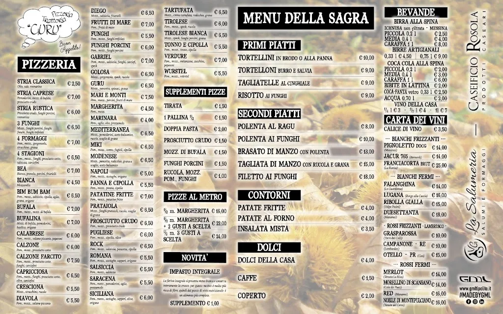 Menu_Pizzeria Trattoria Guru_Zocca_image_1