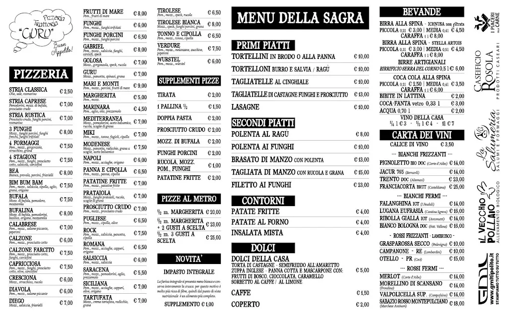 Menu_Pizzeria Trattoria Guru_Zocca_image_3