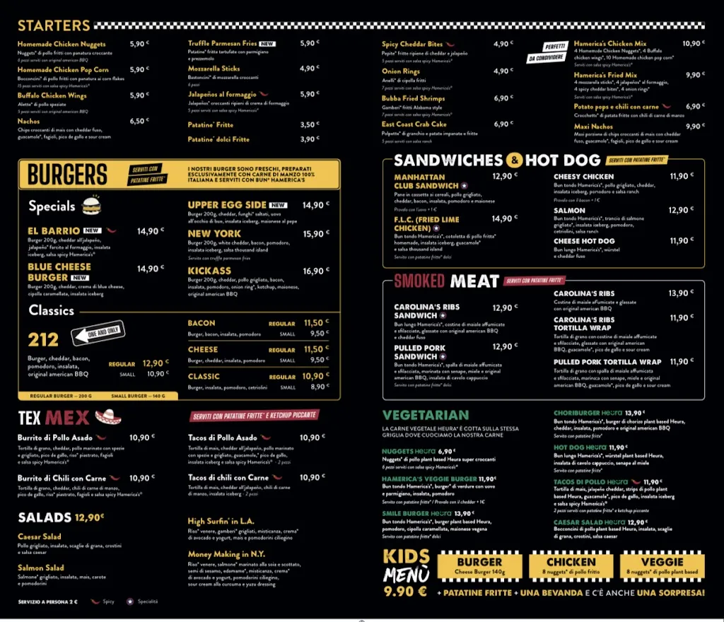 Menu_Hamerica's outlet Palmanova_Aiello del Friuli_image_1