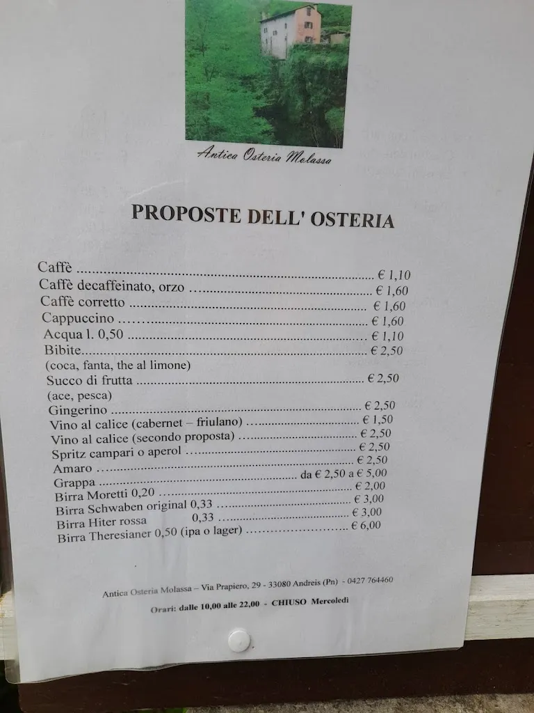 Menü_Osteria Ponte Molassa_Andreis_Bild_2