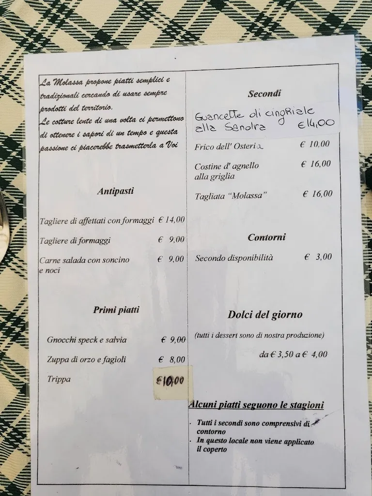 Menü_Osteria Ponte Molassa_Andreis_Bild_3