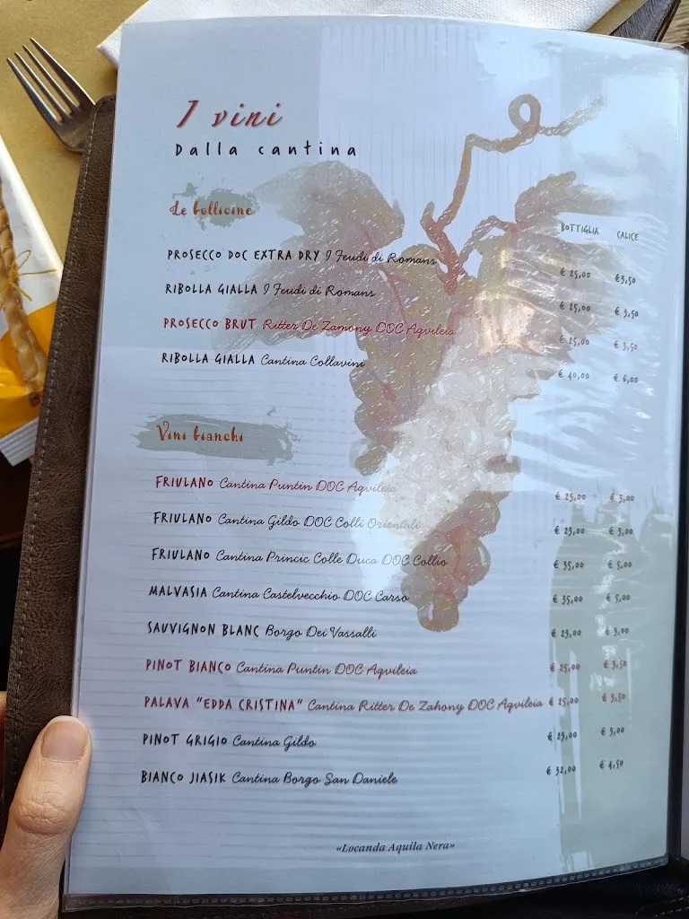 Menu_Aquila Nera - Restaurant Hotel_Aquileia_image_1