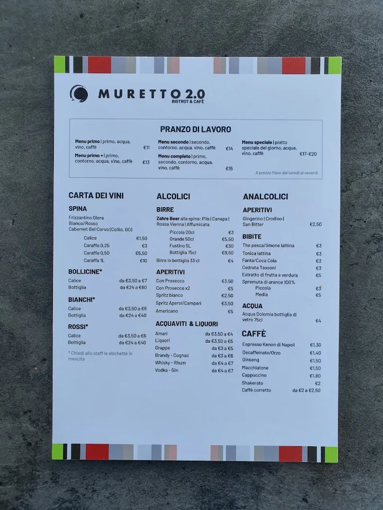 Menu_Muretto2.0 | Bistrot & Cafè_Azzano Decimo_image_2