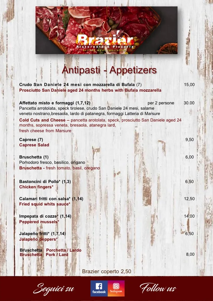 Menu_Brazier ristorante pizzeria_Aviano_immagine_2