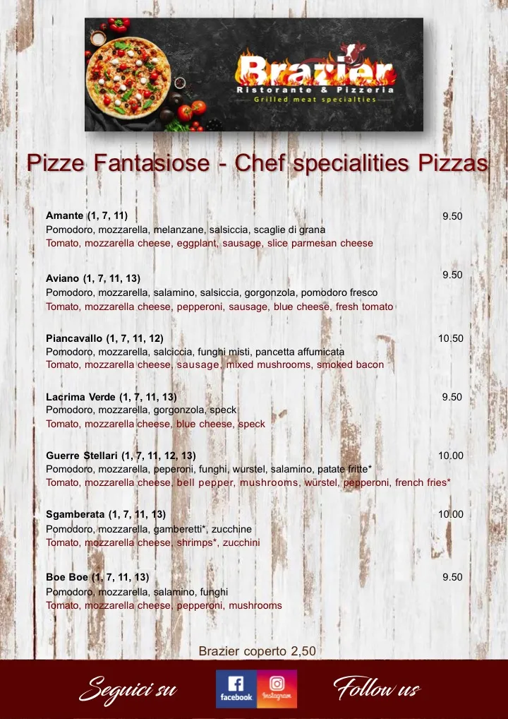 Menu_Brazier ristorante pizzeria_Aviano_immagine_4