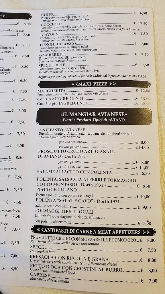 Menu_Ristorante Pizzeria San Giorgio_Aviano_immagine_2