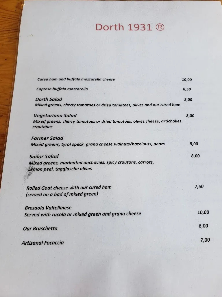 Menu_Dorth 1931 - Prosciutteria_Aviano_image_1