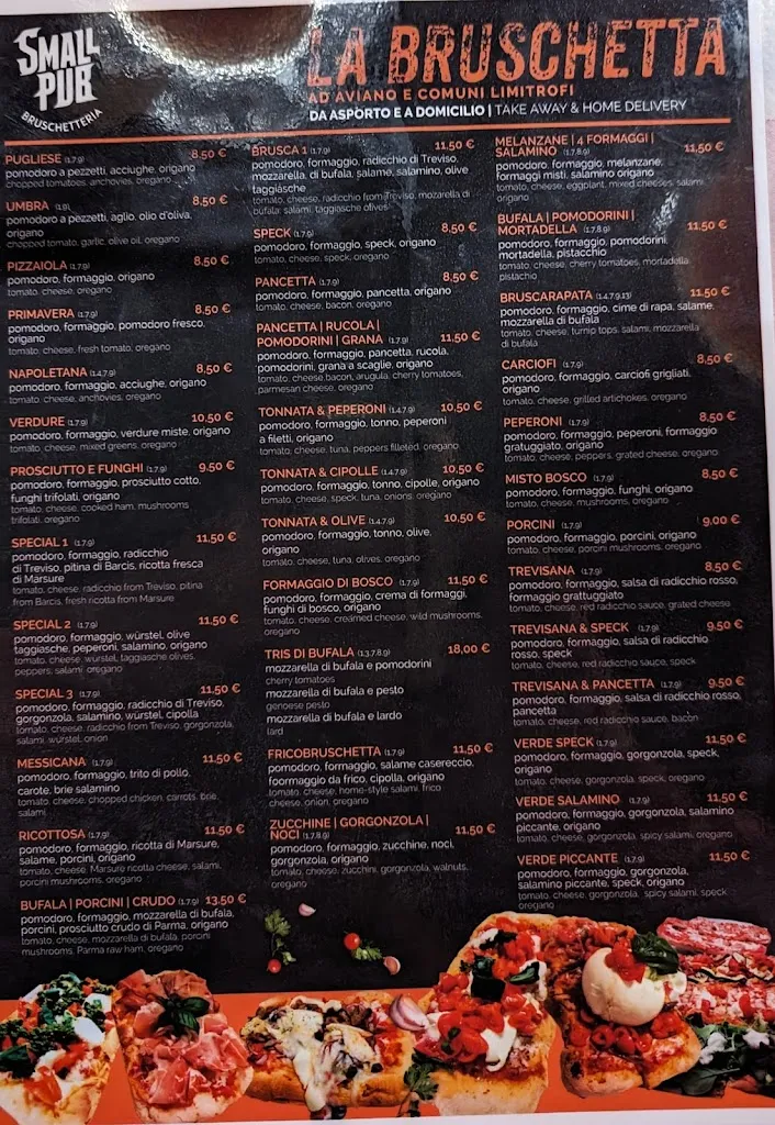 Menu_Small Pub Bruschetteria_Aviano_immagine_2
