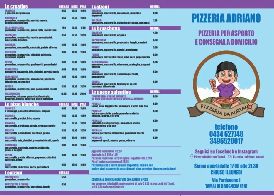 Menu_Pizzeria Da Adriano_Brugnera_image_1