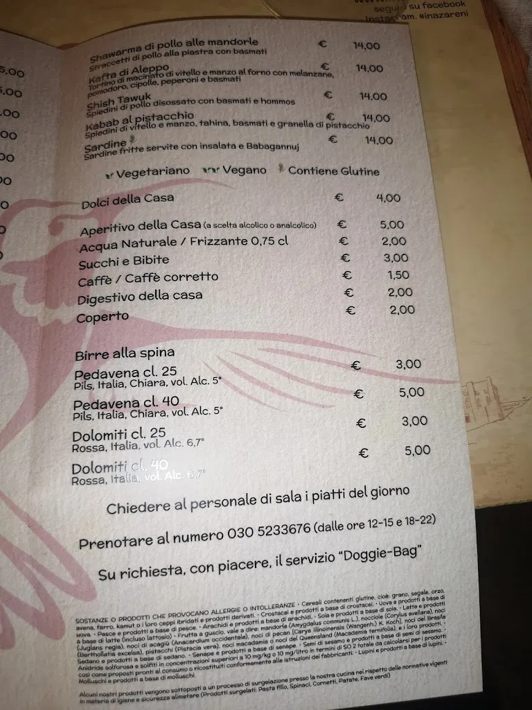 Menu_Ristorante I Nazareni_Bressa_immagine_3
