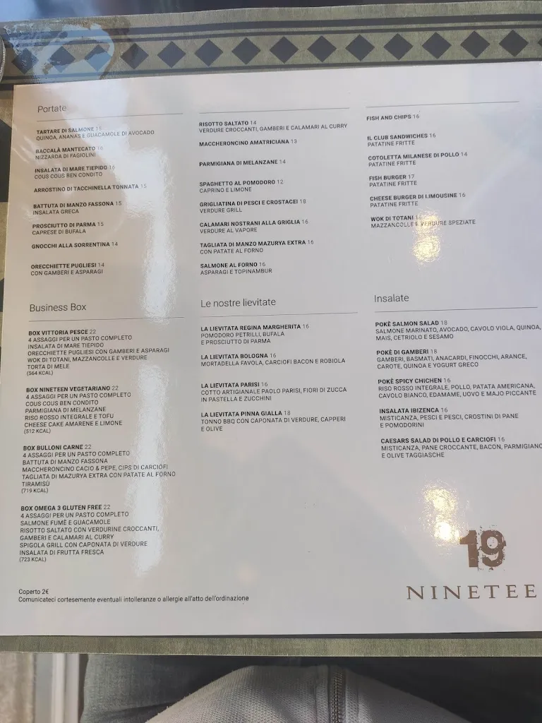 Menu_Ristorante Nineteen - 19_Bressa_image_1