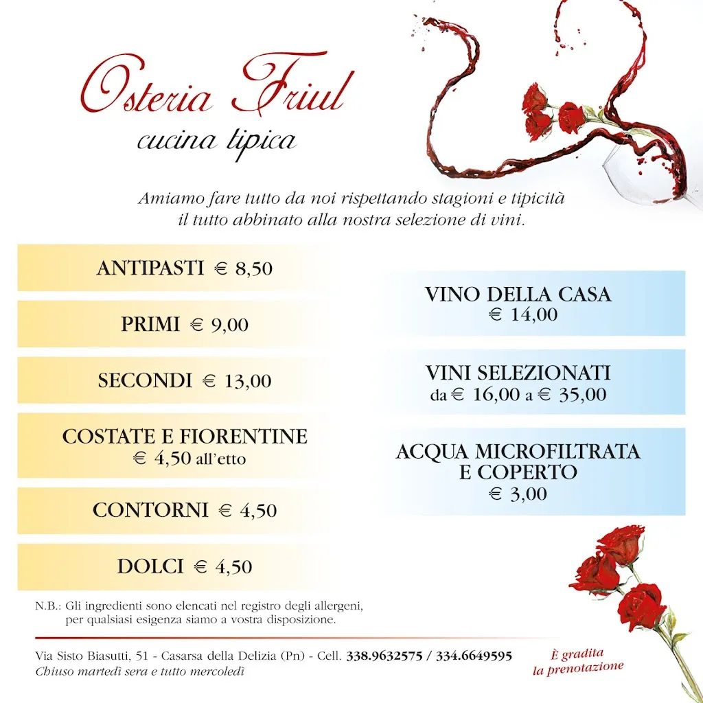 Menu_Osteria Friul_Casarsa della Delizia_image_1