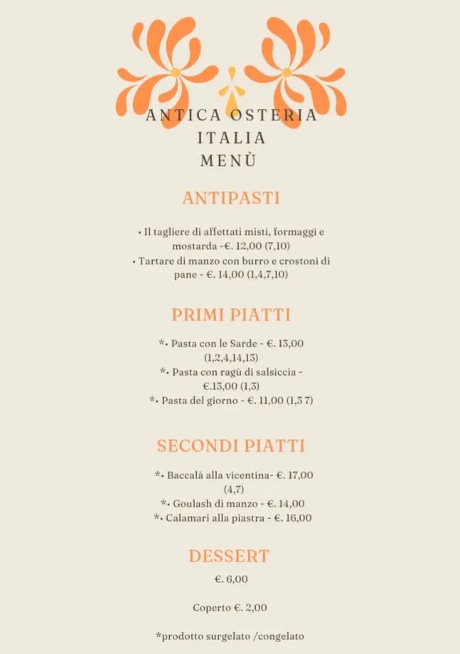 Menu_Antica Osteria Italia_Cervignano del Friuli_immagine_1