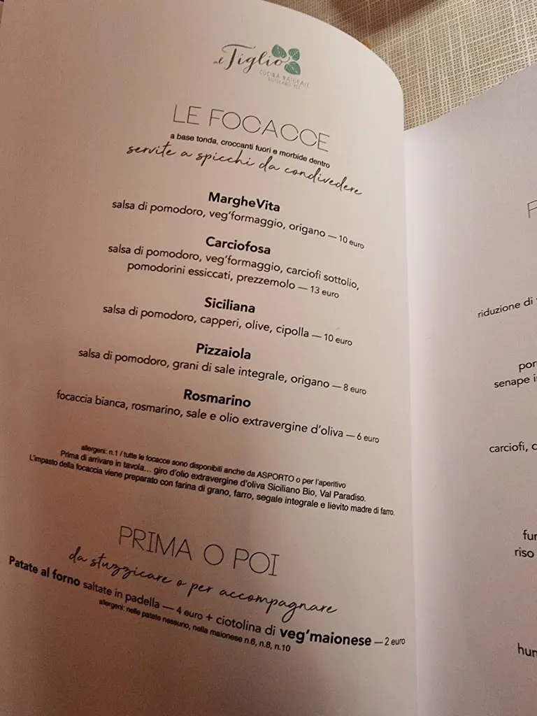 Menu_Al Tiglio cucina naturale / Ristorante Veg_Colloredo di Monte Albano-Lauzzana_image_4