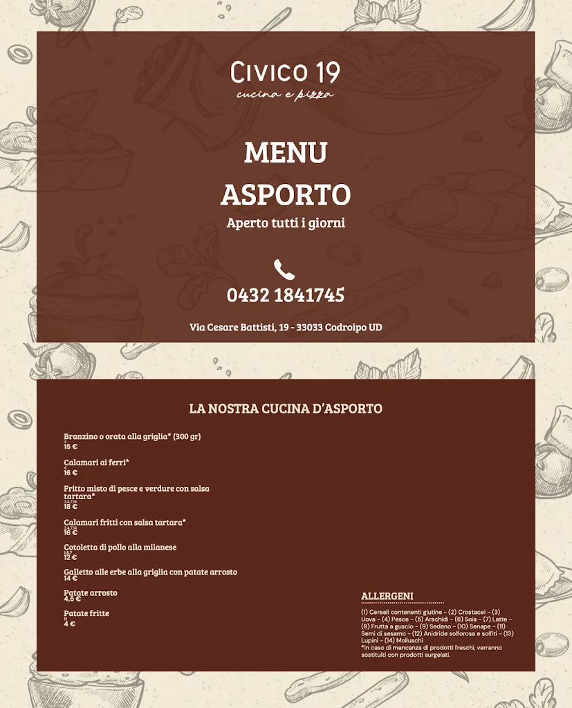 Menu_Civico 19 - Ristorante e pizzeria_Codroipo_image_1