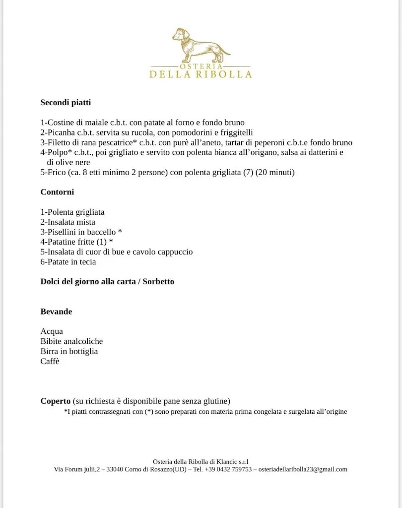 Menu_Osteria della Ribolla - Shop Cantina Collavini_Corno di Rosazzo_image_1