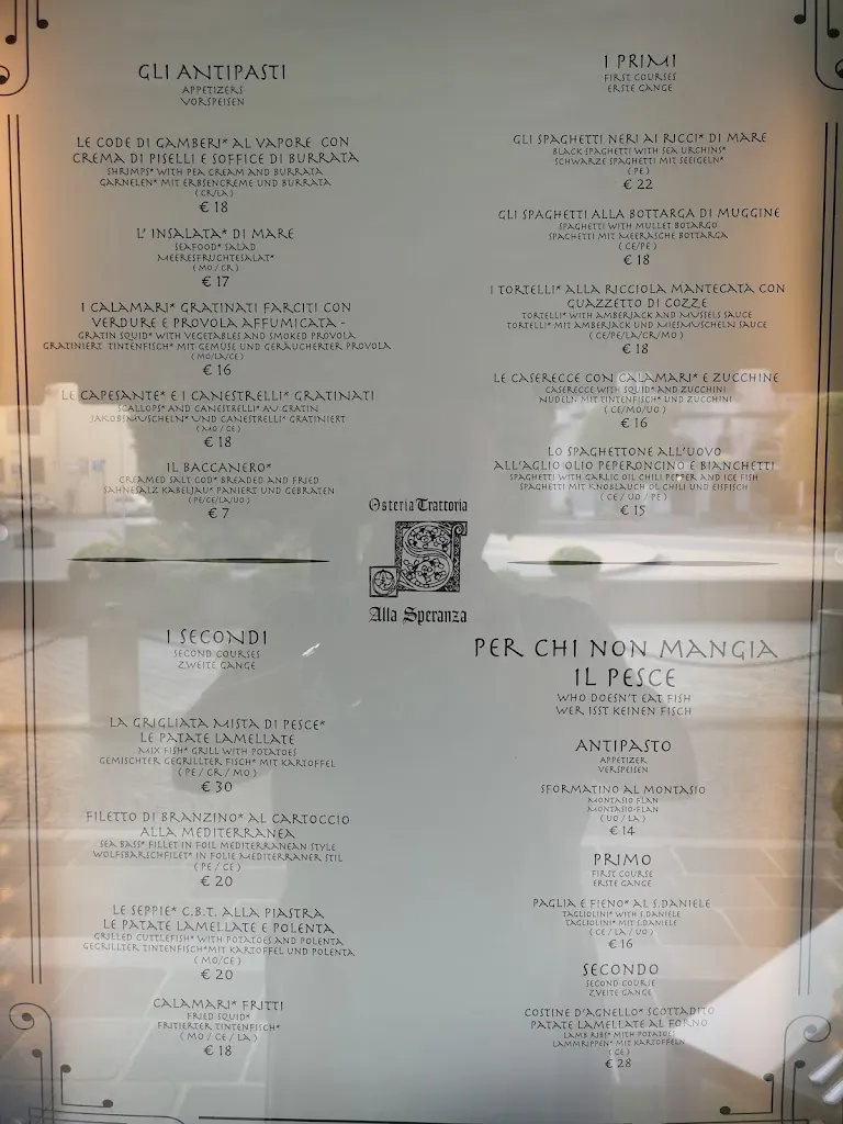 Menu_OSTERIA TRATTORIA ALLA SPERANZA_Cividale del Friuli_image_1