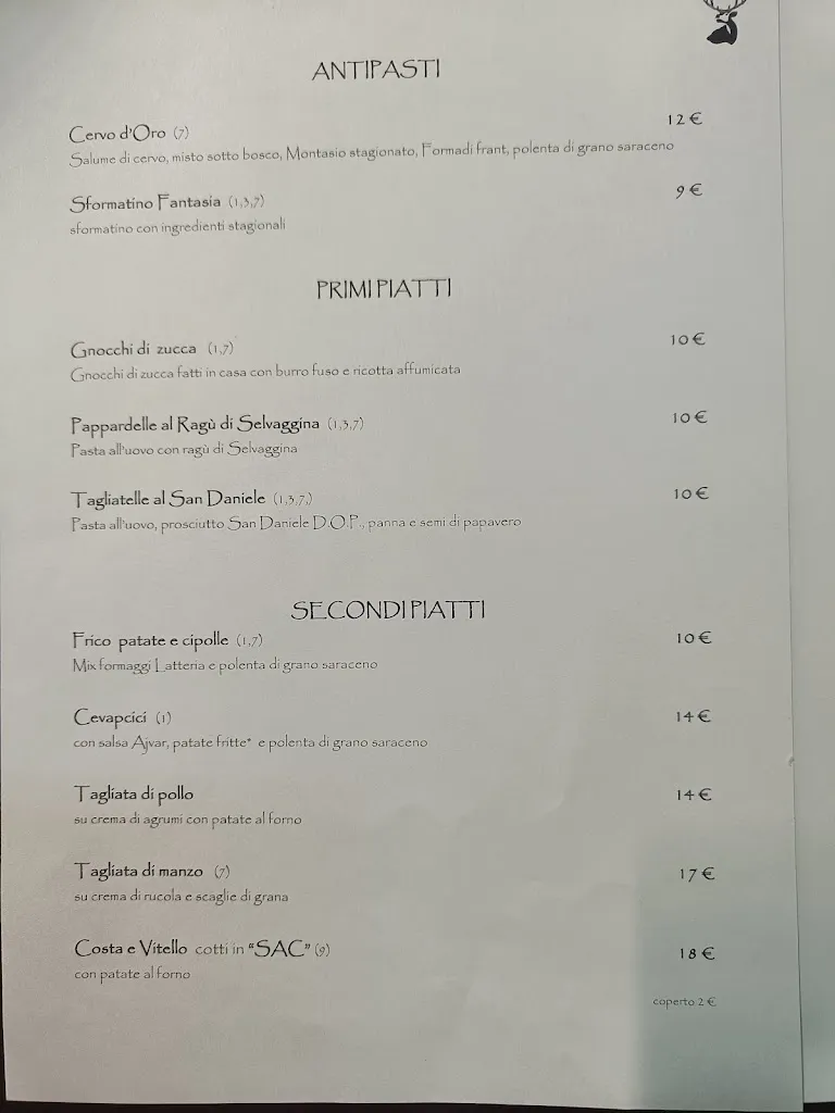 Menu_Ristorante Pizzeria al Cervo D'Oro_Cividale del Friuli_immagine_1