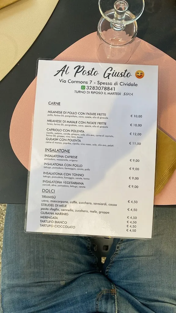 Menu_AL POSTO GIUSTO_Cividale del Friuli_image_4