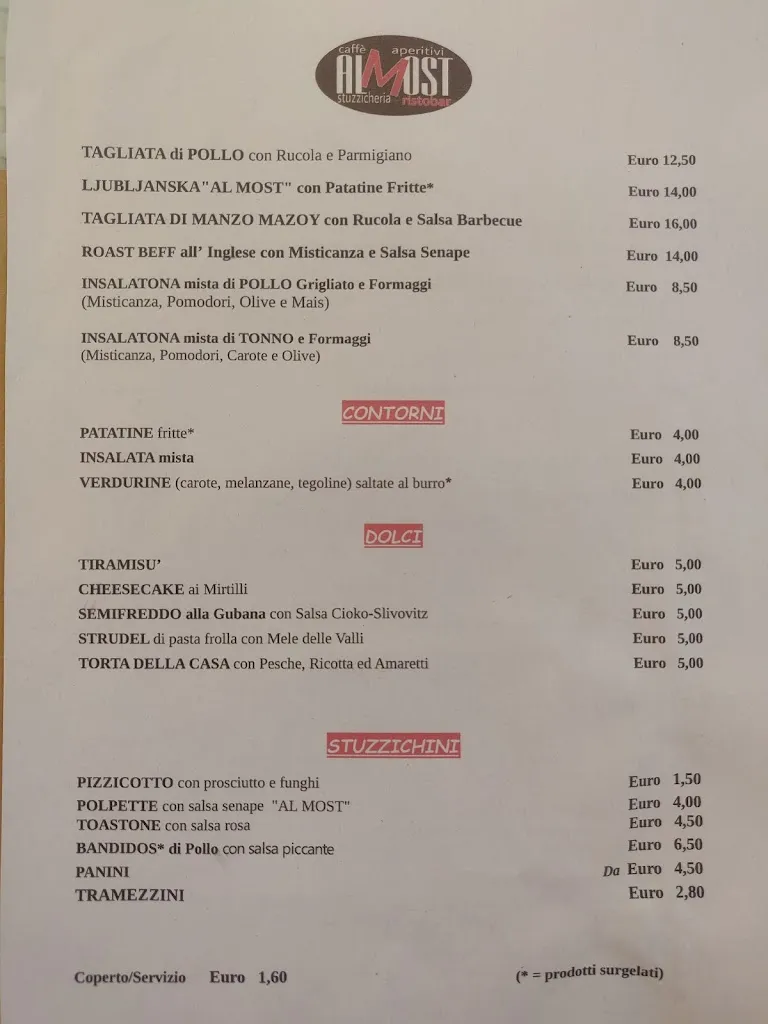 Menu_Al Most Ristorante Bar - Valli del Natisone_Cividale del Friuli_image_1
