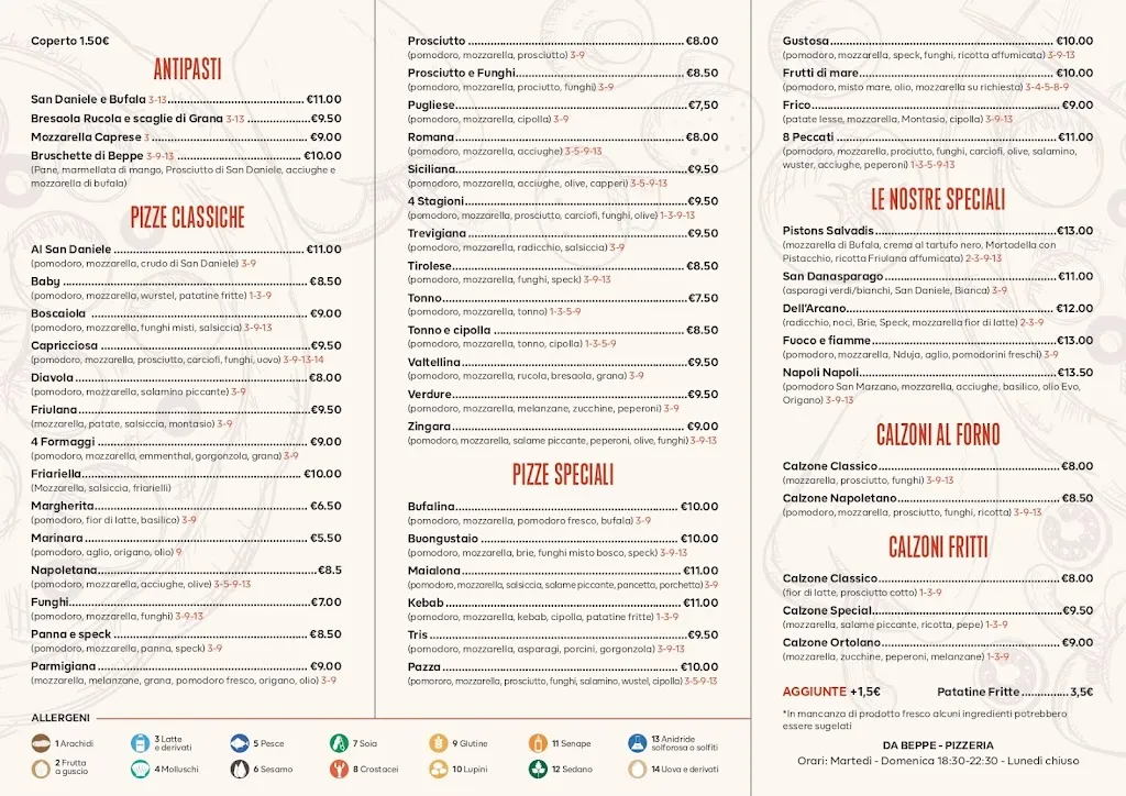Menu_Pizzeria Trattoria Da Beppe_Coseano_image_1