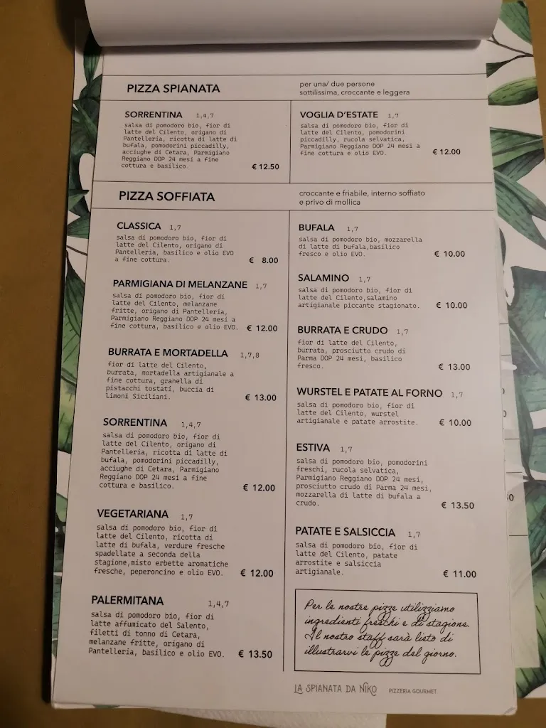 Menu_LA SPIANATA DA NIKO_Cordenons_image_4