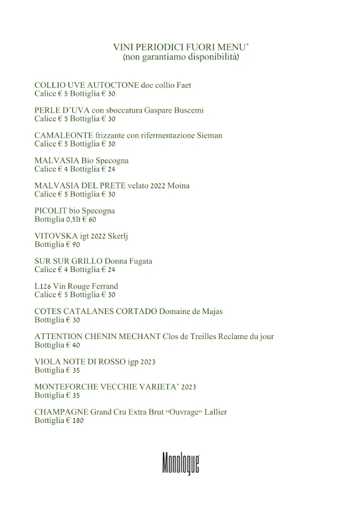 Menu_Monologue Pordenone_Cordenons_image_2