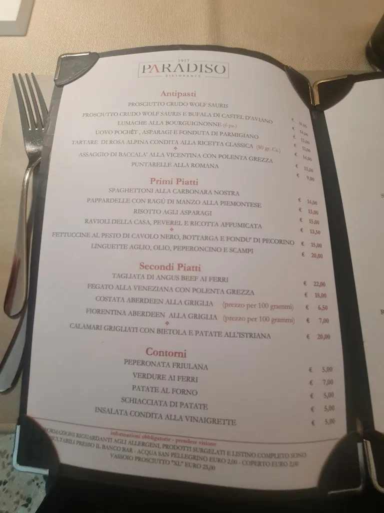 Menu_Prosciutteria Ristorante Paradiso_Cordenons_image_2