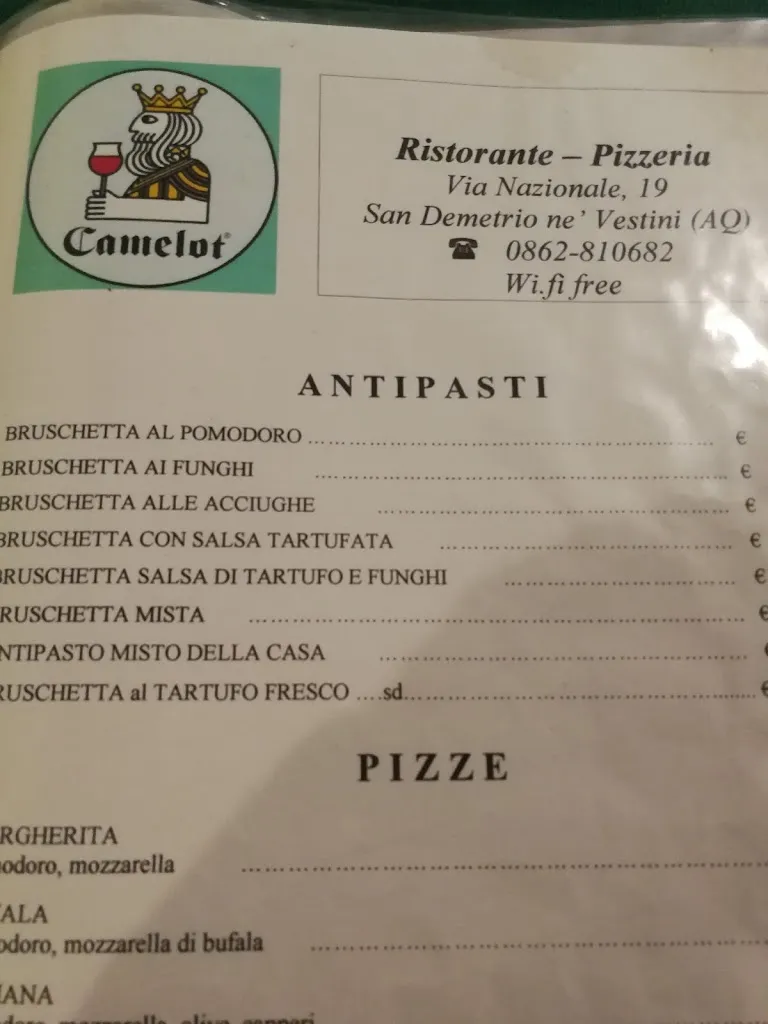 Menu_Camelot ristorante pizzeria_San Demetrio Ne' Vestini_immagine_3