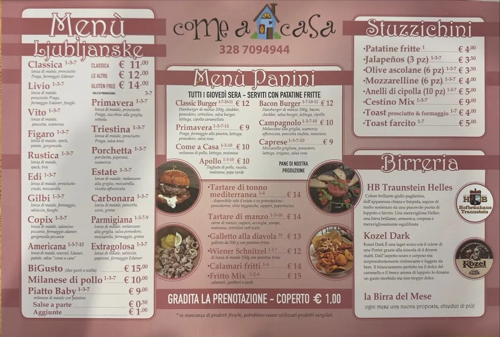 Menu_Come a casa caffetteria Bistrot_Fiumicello_image_2