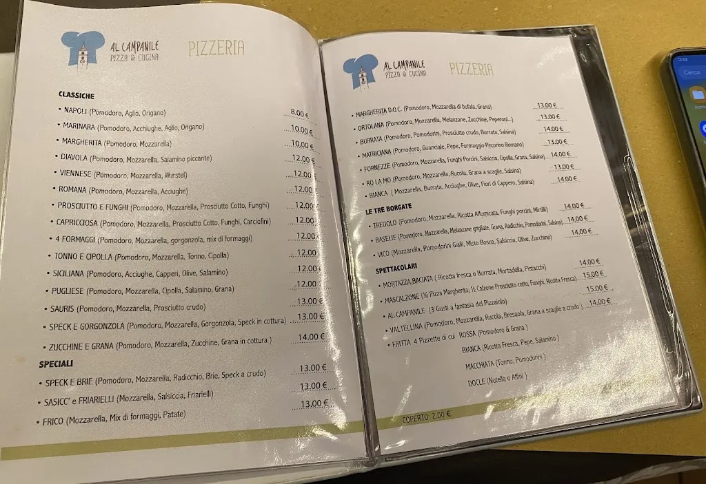 Menu_Pizzeria Al Campanile_Forni di Sotto_image_1