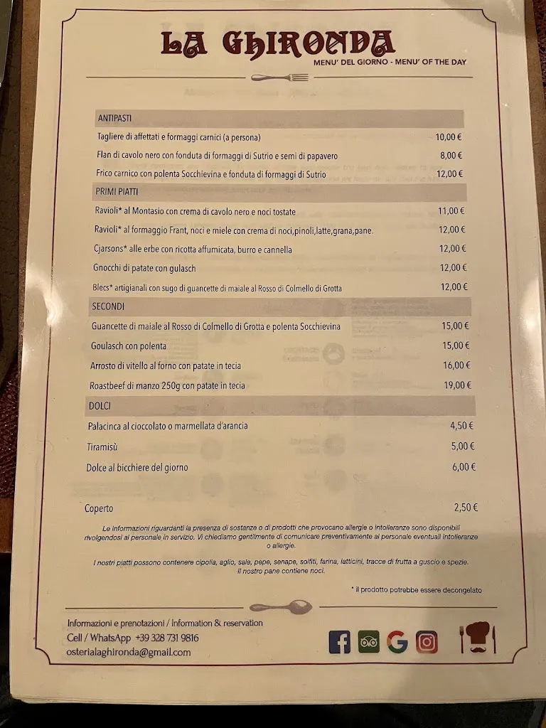 Menu_La Ghironda_Gradisca d'Isonzo_immagine_1