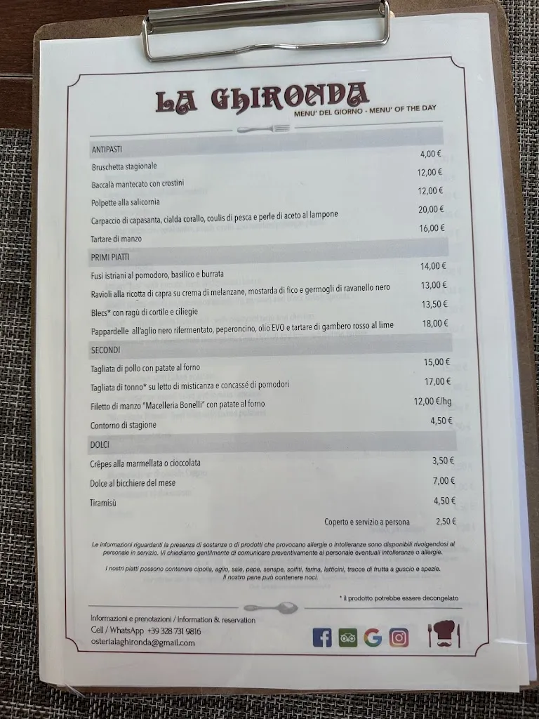 Menu_La Ghironda_Gradisca d'Isonzo_immagine_2