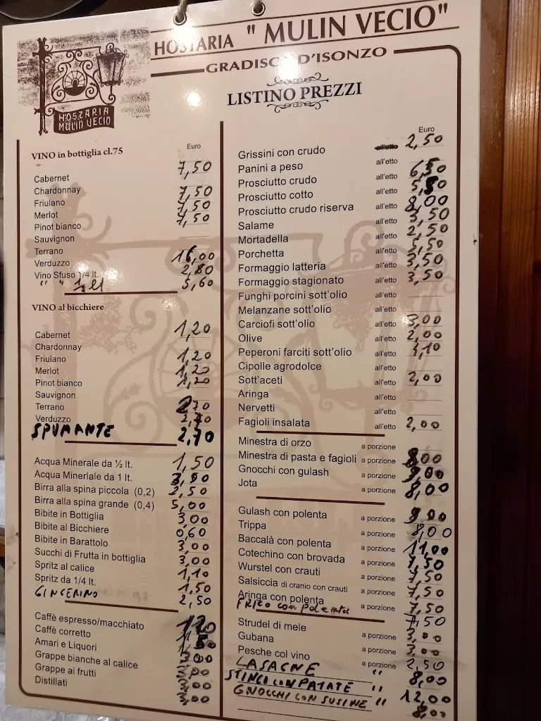 Menu_Osteria Mulin Vecio_Gradisca d'Isonzo_image_1