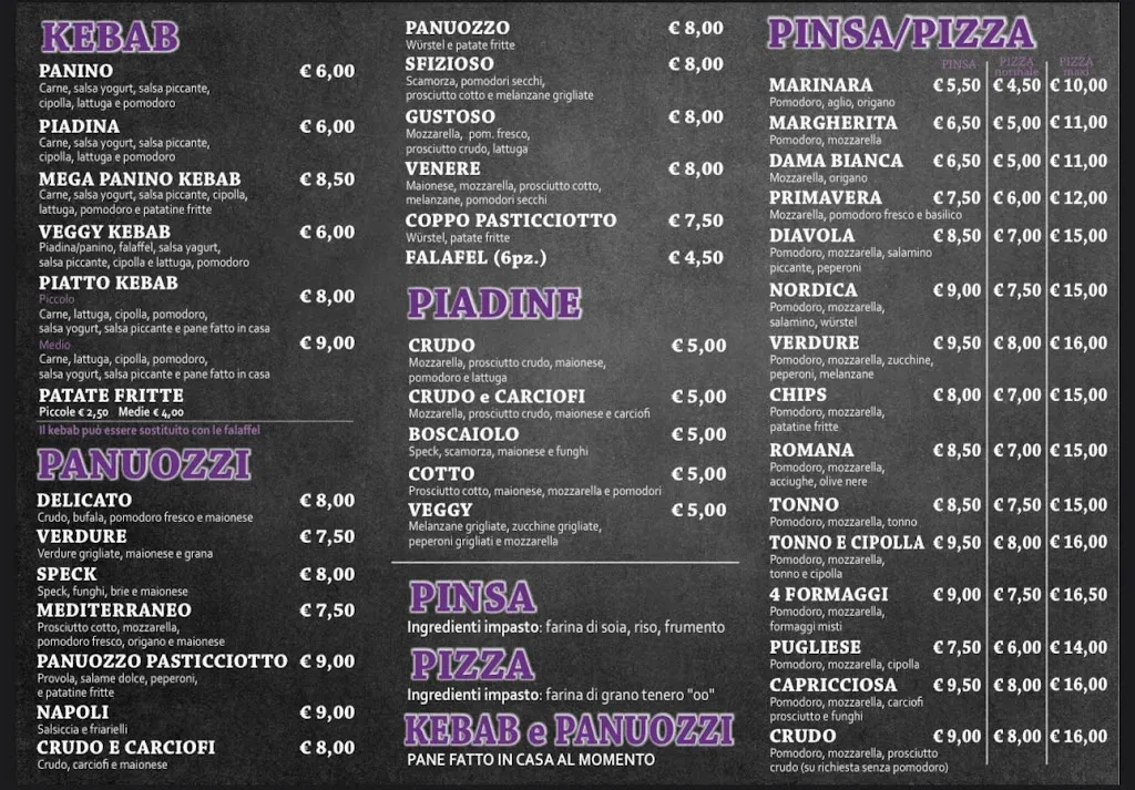 Menu_Pasticciotto Pinsa Kebab panuozzi piadine_Gemona_image_1