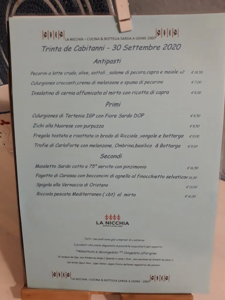 Menu_La Nicchia - Ristorante con Cucina Sarda & Bottega_Gemona_image_4